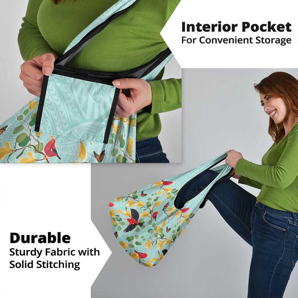 Aloha Hawaii Grocery Bag I'iwi on Mamane Pastel Turquoise