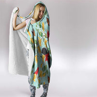 Aloha Hawaii Hooded Blanket I'iwi on Mamane Pastel Turquoise LT7 - Polynesian Pride