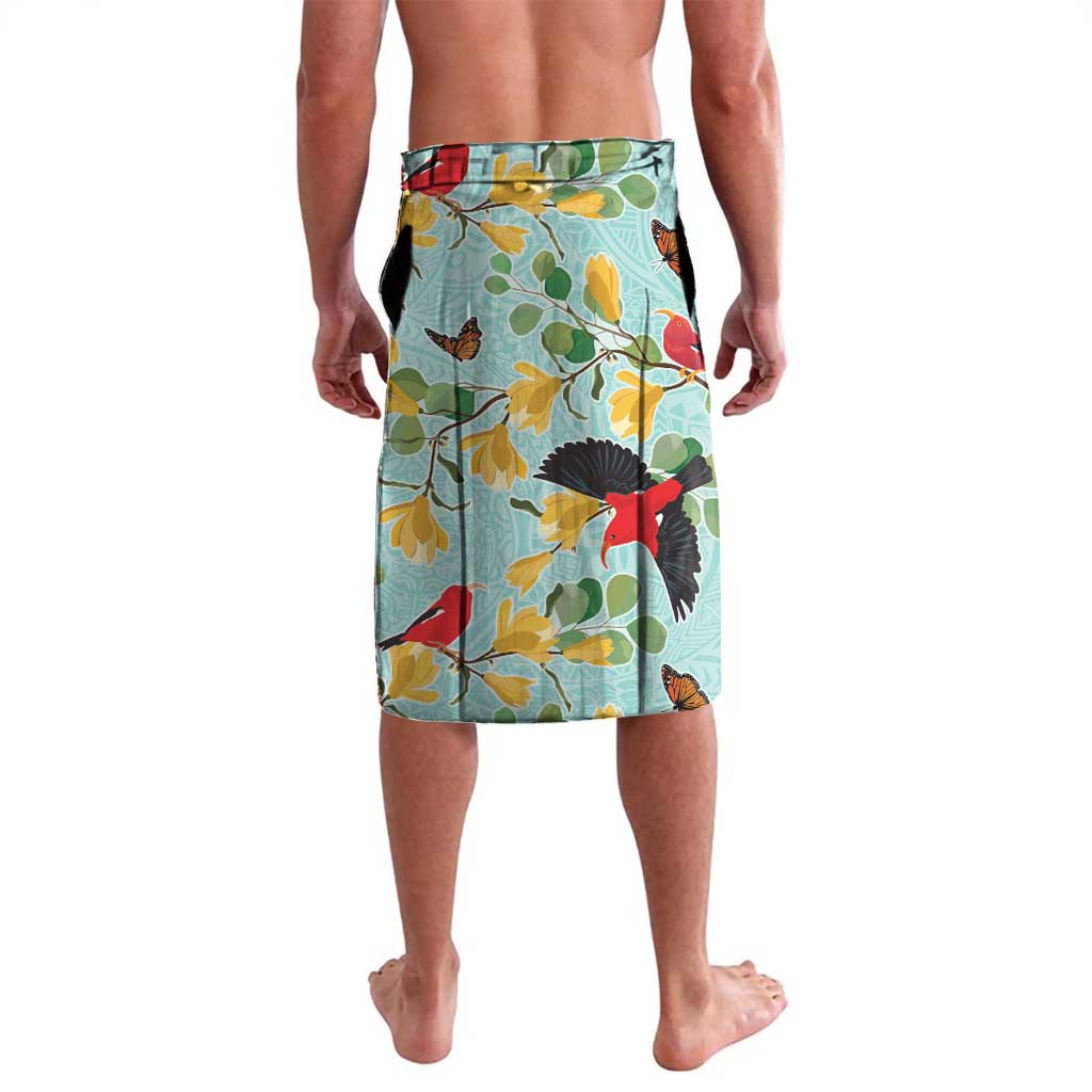 Aloha Hawaii Lavalava I'iwi on Mamane Pastel Turquoise LT7 - Polynesian Pride