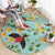 Aloha Hawaii Round Carpet I'iwi on Mamane Pastel Turquoise