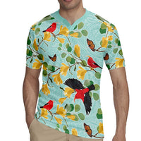 Aloha Hawaii Rugby Jersey I'iwi on Mamane Pastel Turquoise LT7 - Polynesian Pride