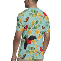 Aloha Hawaii Rugby Jersey I'iwi on Mamane Pastel Turquoise LT7 - Polynesian Pride