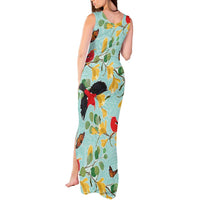 Aloha Hawaii Tank Maxi Dress I'iwi on Mamane Pastel Turquoise LT7 - Polynesian Pride