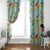 Aloha Hawaii Window Curtain I'iwi on Mamane Pastel Turquoise