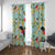 Aloha Hawaii Window Curtain I'iwi on Mamane Pastel Turquoise