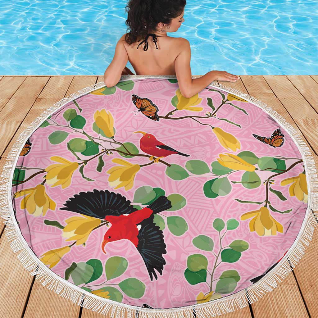 Aloha Hawaii Beach Blanket I'iwi on Mamane Pastel Pink LT7 - Polynesian Pride