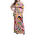 Aloha Hawaii Family Matching Off Shoulder Maxi Dress and Hawaiian Shirt I'iwi on Mamane Pastel Pink