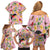 Aloha Hawaii Family Matching Off Shoulder Short Dress and Hawaiian Shirt I'iwi on Mamane Pastel Pink