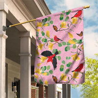 Aloha Hawaii Garden Flag I'iwi on Mamane Pastel Pink LT7 House Flag Pink - Polynesian Pride
