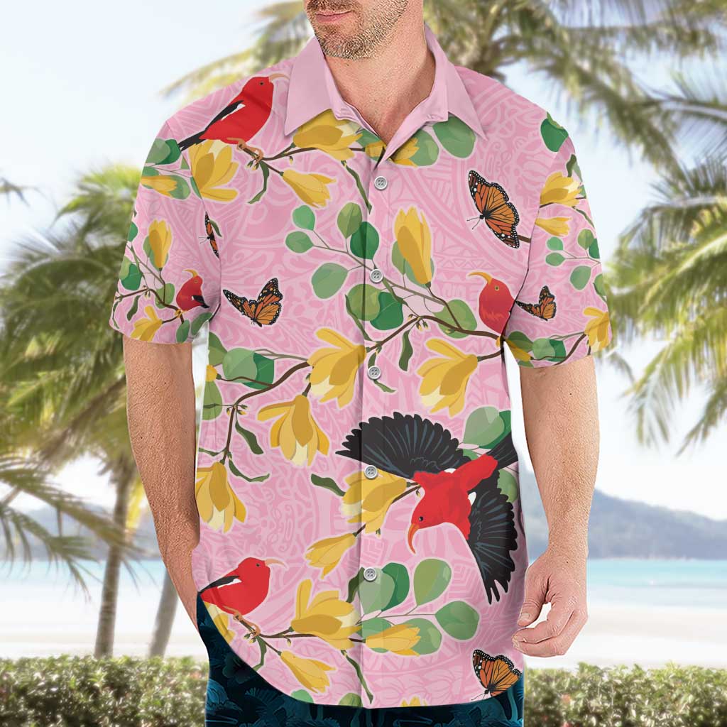 Aloha Hawaii Hawaiian Shirt I'iwi on Mamane Pastel Pink LT7 - Polynesian Pride