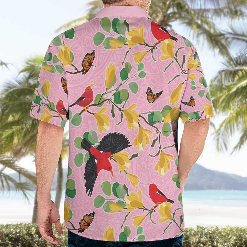 Aloha Hawaii Hawaiian Shirt I'iwi on Mamane Pastel Pink LT7 - Polynesian Pride