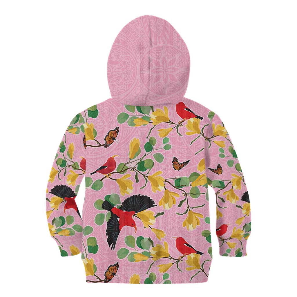 Aloha Hawaii Kid Hoodie I'iwi on Mamane Pastel Pink
