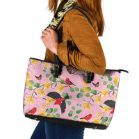 Aloha Hawaii Leather Tote Bag I'iwi on Mamane Pastel Pink LT7 Pink - Polynesian Pride