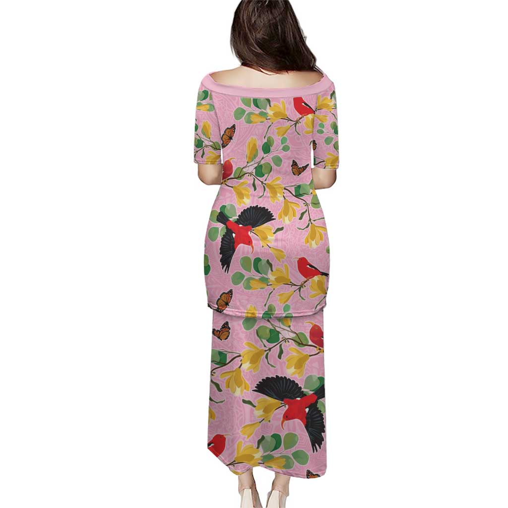 Aloha Hawaii Puletasi I'iwi on Mamane Pastel Pink LT7 - Polynesian Pride