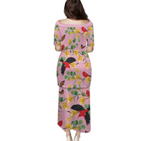 Aloha Hawaii Puletasi I'iwi on Mamane Pastel Pink LT7 - Polynesian Pride