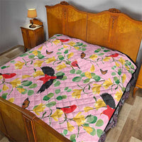 Aloha Hawaii Quilt I'iwi on Mamane Pastel Pink