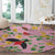 Aloha Hawaii Round Carpet I'iwi on Mamane Pastel Pink