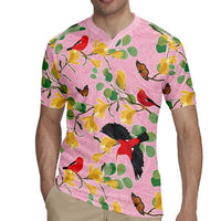 Aloha Hawaii Rugby Jersey I'iwi on Mamane Pastel Pink LT7 - Polynesian Pride
