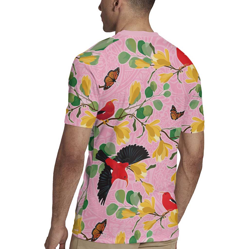 Aloha Hawaii Rugby Jersey I'iwi on Mamane Pastel Pink LT7 - Polynesian Pride