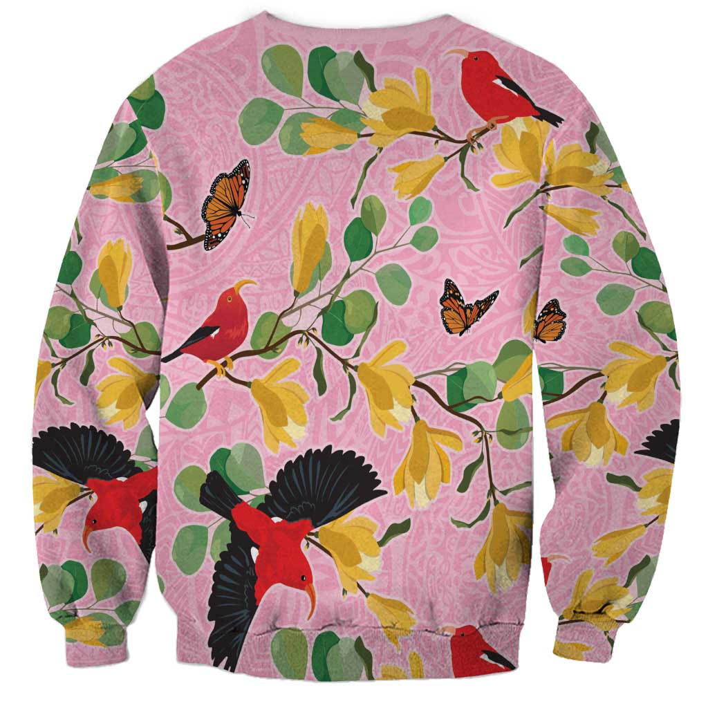 Aloha Hawaii Sweatshirt I'iwi on Mamane Pastel Pink LT7 - Polynesian Pride