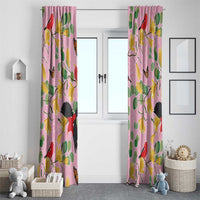Aloha Hawaii Window Curtain I'iwi on Mamane Pastel Pink LT7 - Polynesian Pride