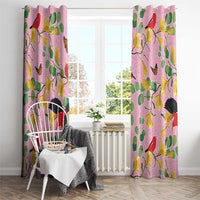 Aloha Hawaii Window Curtain I'iwi on Mamane Pastel Pink LT7 - Polynesian Pride
