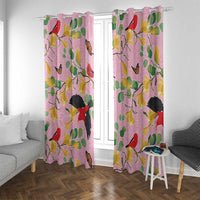 Aloha Hawaii Window Curtain I'iwi on Mamane Pastel Pink LT7 With Grommets Pink - Polynesian Pride