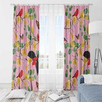 Aloha Hawaii Window Curtain I'iwi on Mamane Pastel Pink LT7 - Polynesian Pride