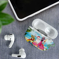 Have Yourself A Beachy Little Christmas AirPods Case with Santa Chilling - Polynesian Pride