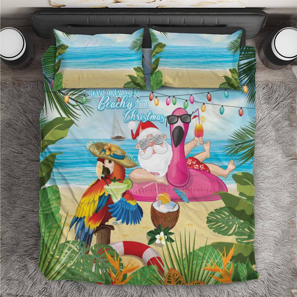 Have Yourself A Beachy Little Christmas Bedding Set with Santa Chilling - Polynesian Pride