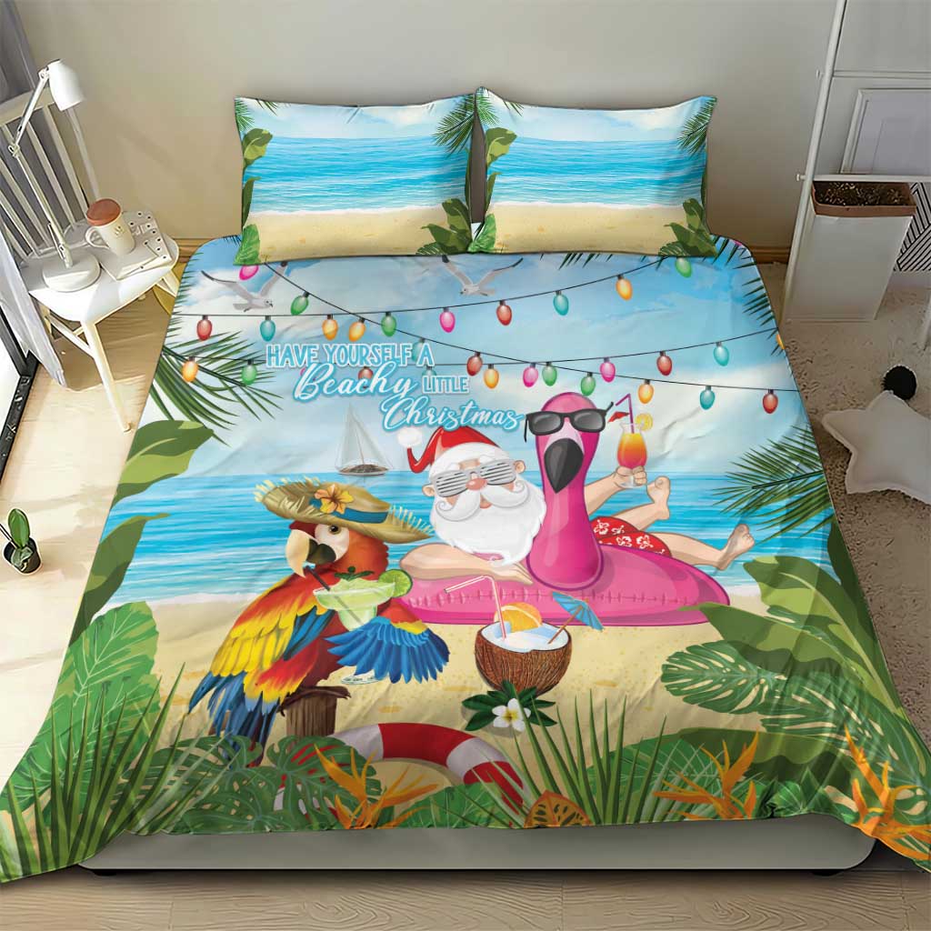 Have Yourself A Beachy Little Christmas Bedding Set with Santa Chilling - Polynesian Pride