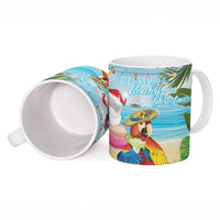 Have Yourself A Beachy Little Christmas Ceramic Mug with Santa Chilling - Polynesian Pride
