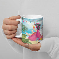 Have Yourself A Beachy Little Christmas Ceramic Mug with Santa Chilling - Polynesian Pride