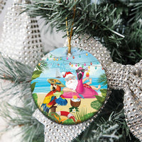Have Yourself A Beachy Little Christmas Ceramic Ornament with Santa Chilling LT7 - Polynesian Pride