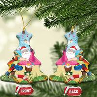 Have Yourself A Beachy Little Christmas Ceramic Ornament with Santa Chilling LT7 Christmas Tree Colorful - Polynesian Pride