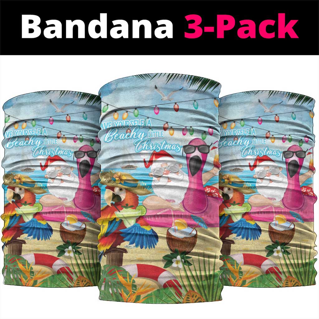 Have Yourself A Beachy Little Christmas Neck Gaiter with Santa Chilling - Polynesian Pride