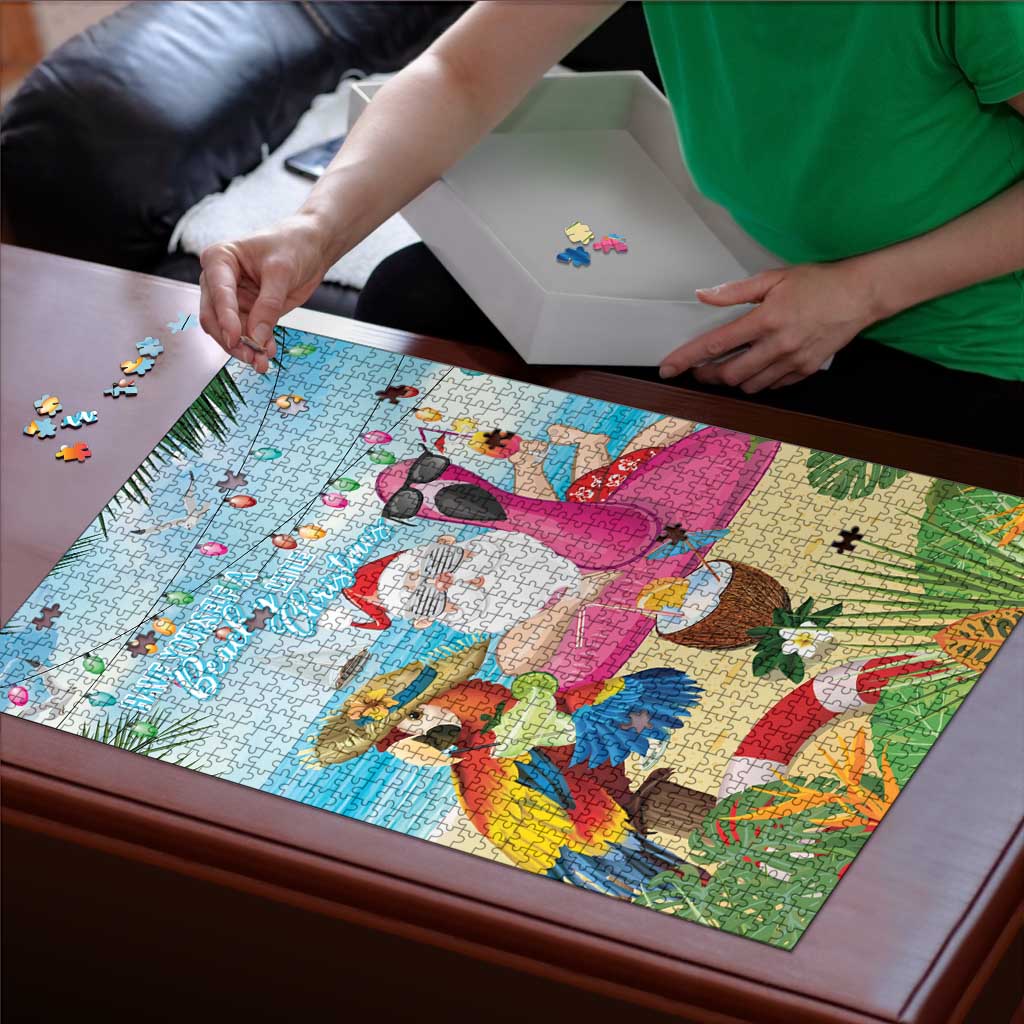 Have Yourself A Beachy Little Christmas Puzzle with Santa Chilling - Polynesian Pride