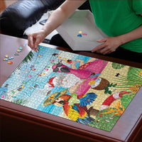 Have Yourself A Beachy Little Christmas Puzzle with Santa Chilling - Polynesian Pride