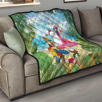 Have Yourself A Beachy Little Christmas Quilt with Santa Chilling - Polynesian Pride