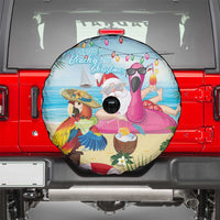 Have Yourself A Beachy Little Christmas Spare Tire Cover with Santa Chilling - Polynesian Pride