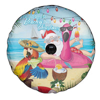Have Yourself A Beachy Little Christmas Spare Tire Cover with Santa Chilling - Polynesian Pride