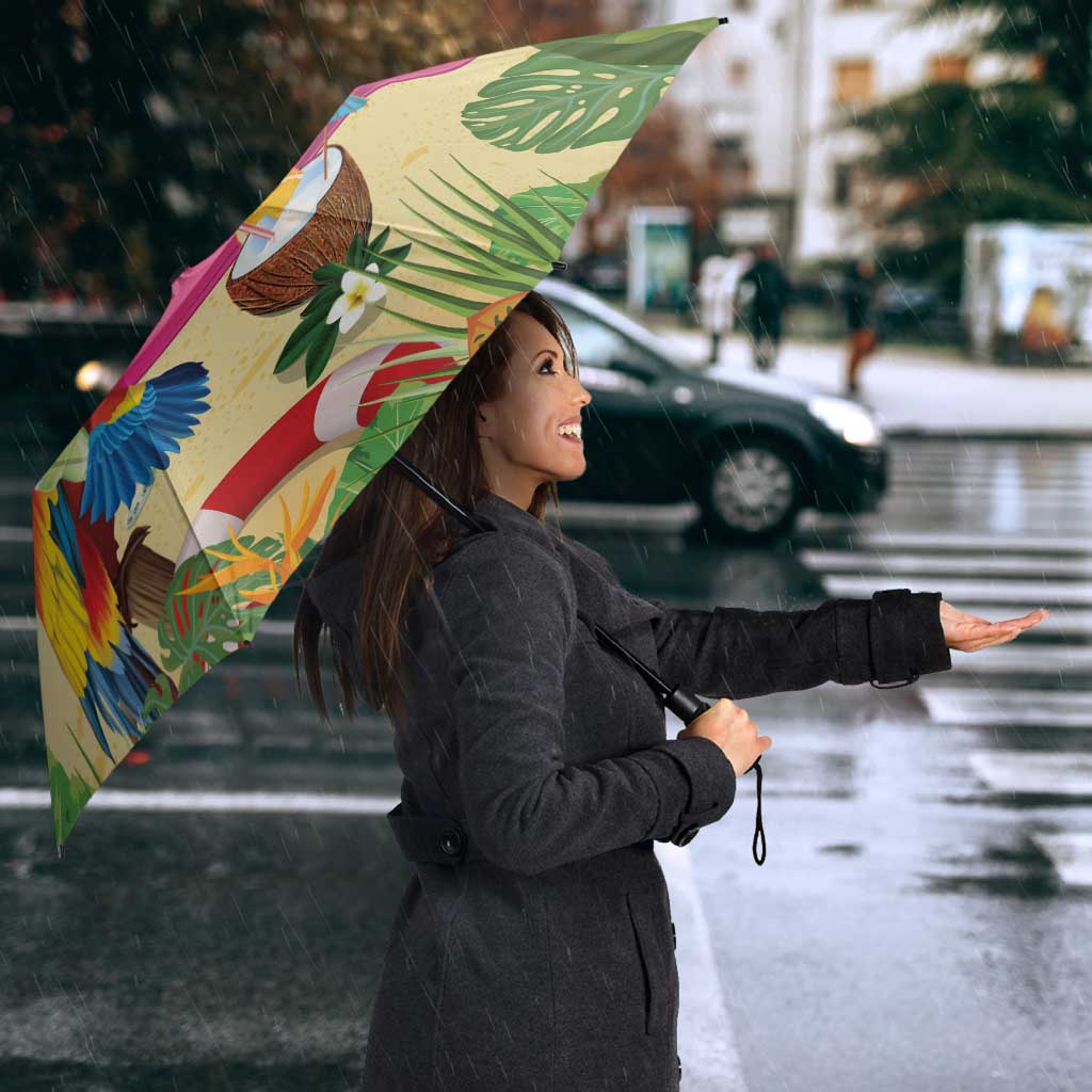 Have Yourself A Beachy Little Christmas Umbrella with Santa Chilling - Polynesian Pride
