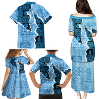 Bula Fiji Tapa Mix Christmas Family Matching Puletasi Dress and Hawaiian Shirt Vintage Style LT7 - Polynesian Pride