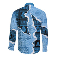 Bula Fiji Tapa Mix Christmas Long Sleeve Button Shirt Vintage Style LT7 - Polynesian Pride