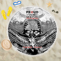 Aotearoa Personalized Beach Blanket Proud To Be Maori LT7 One Size 150cm White - Polynesian Pride
