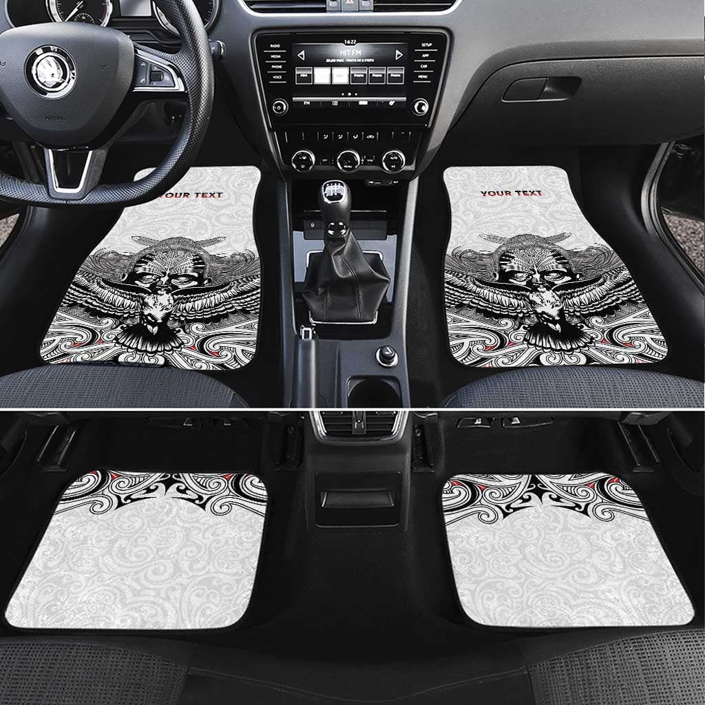 Aotearoa Personalized Car Mats Proud To Be Maori LT7 Set 4pcs White - Polynesian Pride
