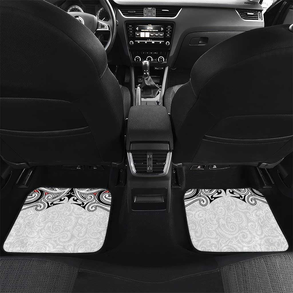 Aotearoa Personalized Car Mats Proud To Be Maori LT7 Set 2pcs - Back White - Polynesian Pride