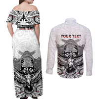 Aotearoa Personalized Couples Matching Off Shoulder Maxi Dress and Long Sleeve Button Shirt Proud To Be Maori LT7 - Polynesian Pride