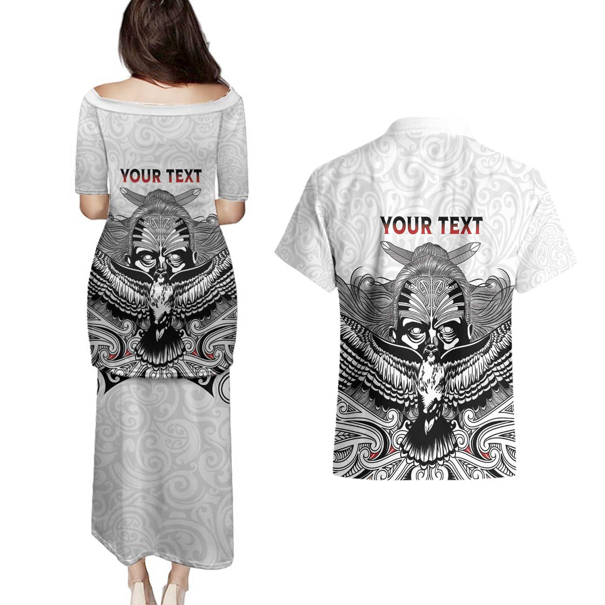 Aotearoa Personalized Couples Matching Puletasi and Hawaiian Shirt Proud To Be Maori LT7 - Polynesian Pride