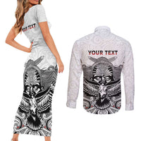 Aotearoa Personalized Couples Matching Short Sleeve Bodycon Dress and Long Sleeve Button Shirt Proud To Be Maori LT7 - Polynesian Pride